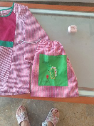 Bata y bolsa bocadillo 3 años