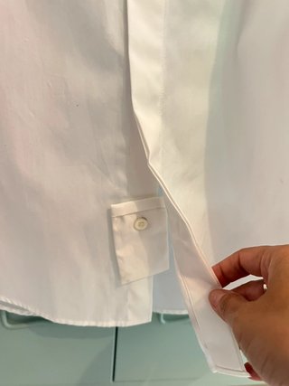 COS – White Convertible Collar Shirt – Mandarin