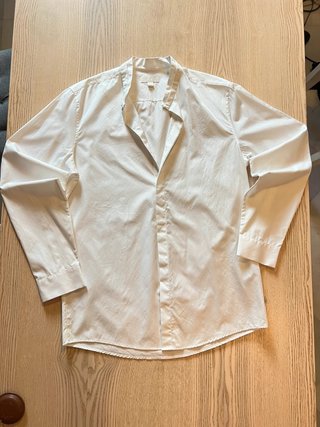 COS – White Convertible Collar Shirt – Mandarin