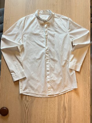 COS – White Convertible Collar Shirt – Mandarin