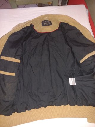 Giacca bomber scamosciata marrone