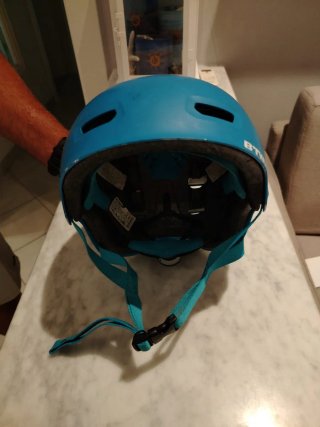Casco B'TWIN blu e bianco