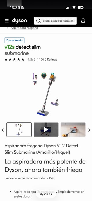Dyson V12 Submarine Aspiradora y Fregona