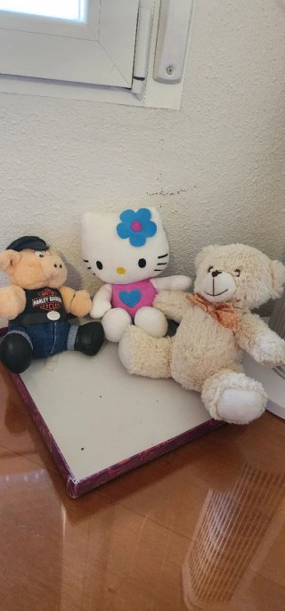 Peluche variado. Varios peluches. Labubu y TY ojos