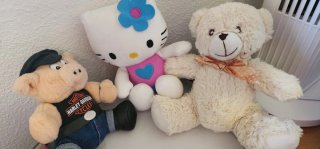 Peluche variado. Varios peluches. Labubu y TY ojos