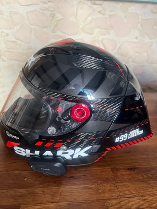 Casco Shark Negro y Rojo