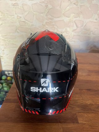 Casco Shark Negro y Rojo