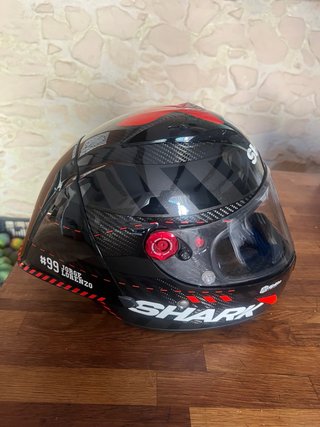 Casco Shark Negro y Rojo