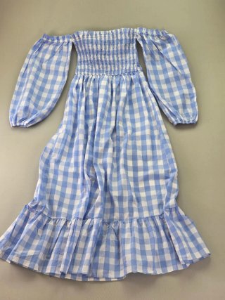 Vestido Midi Lily Rose Madrid Cuadros Azul