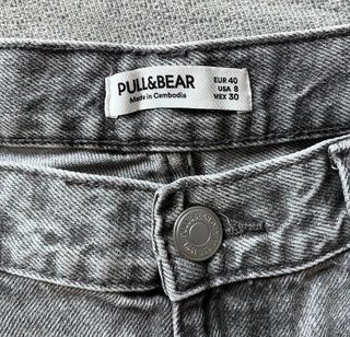 Pantalón Jean Gris Pull&Bear Talla 40
