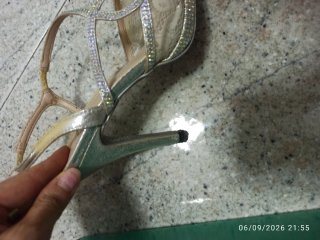 Scarpe eleganti 1to3 oro/argento con tacco