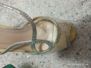 Scarpe eleganti 1to3 oro/argento con tacco
