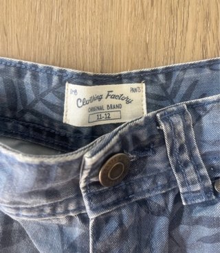 Pantalón corto vaquero niño estampado de 11-12 año
