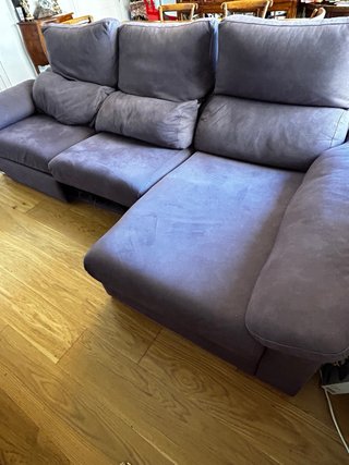 Sofá modular piel morado 3/4 plazas