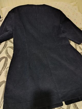 Vestido azul micropana con cremallera
