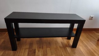 Banco zapatero madera negra