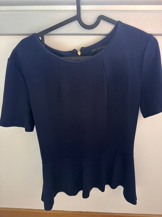 Blusa Mango azul marino talla M