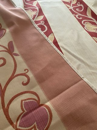 Cortina burdeos, beige y dorado – 4 paños