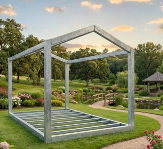 Pérgola metálica para porche