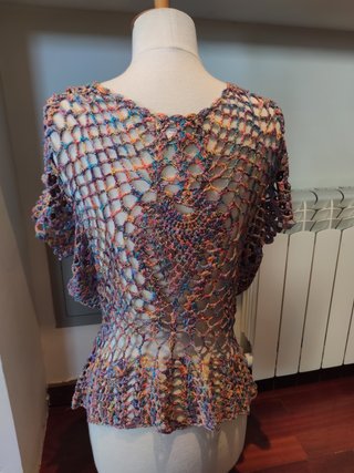 Top ganchillo multicolor t. M