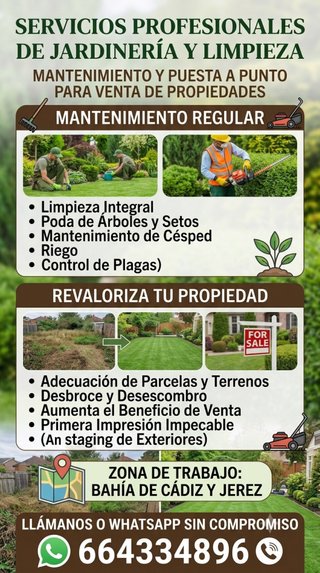 Servicio de Jardineria y Desbroce de parcelas