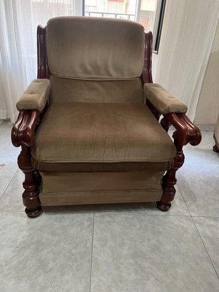 2 Sillones Vintage Terciopelo y Madera