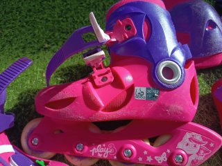 Patines Oxelo infantiles rosas y morados