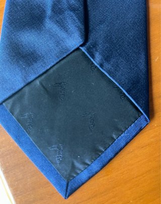 Cravatta Trussardi in Seta Blu Argento