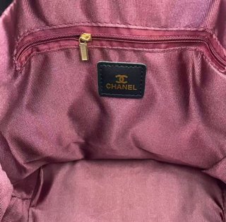 Borsa a secchiello beige e nera