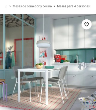 Mesa Comedor Cocina Blanca Ikea