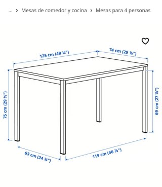 Mesa Comedor Cocina Blanca Ikea