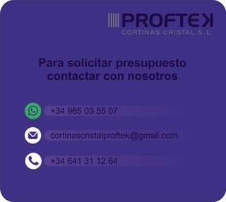 Estores Plisados PROFTEK para Cortinas de Cristal