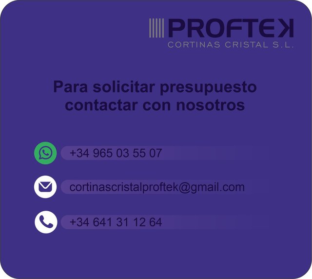 Estores Plisados PROFTEK para Cortinas de Cristal