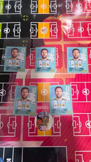 Lote 5 Cromos Messi Mundial Panini