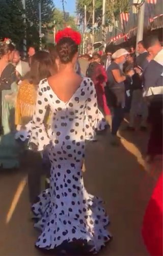 Vestido Flamenca Lunares Talla 36/38