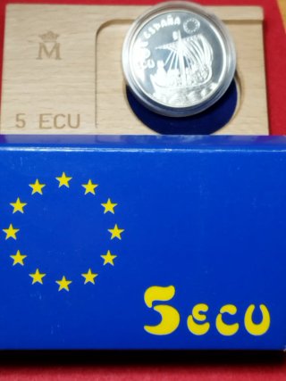Moneda 5 ECU Plata 1996 Mataró