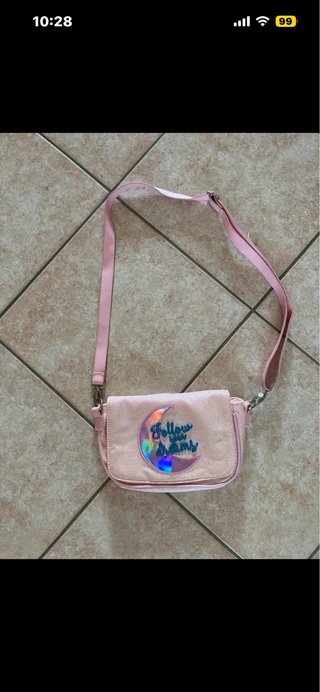 Borsa bambina rosa con luna