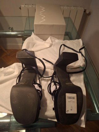 Sandalias Mim Talla 38 Azul Marino