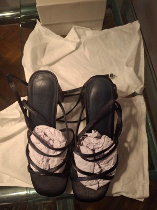 Sandalias Mim Talla 38 Azul Marino