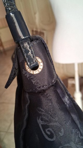 Borsa Blumarine blu con strass
