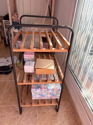 Estantería auxiliar madera y metal