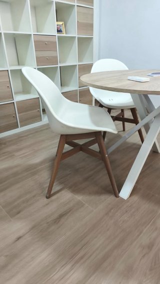 Sillas Nórdicas Ikea Blancas Madera (2) y mesa