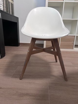 Sillas Nórdicas Ikea Blancas Madera (2) y mesa