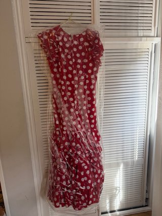 Vestido Flamenca Rojo Lunares Talla S