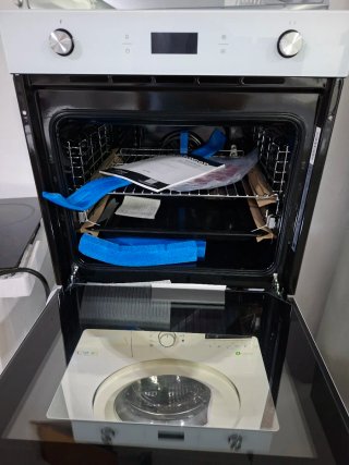 Horno Johnson 8 funciones Cristal Blanco