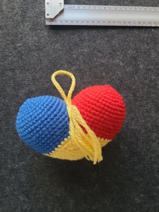Llavero Corazón Amigurumi Tricolor
