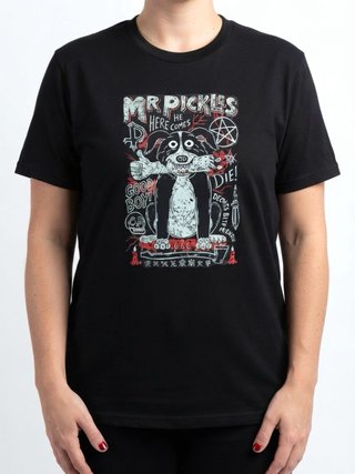 Camiseta Negra Punk Rock dibujo de perro