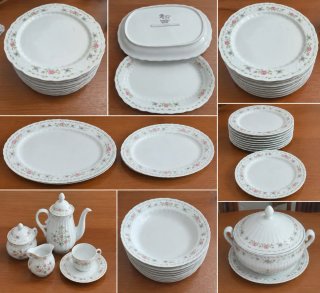 Vajilla Sta. Clara Porcelana Completa + Juego Café