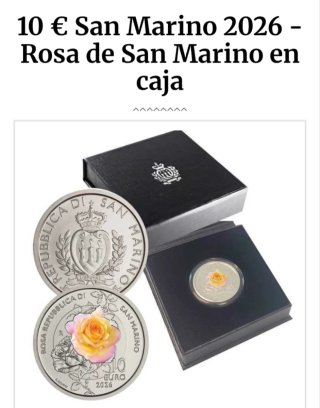 Moneda 10€ San Marino 2026 Rosa