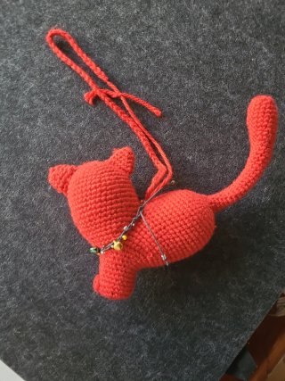 Colgante Gato Amigurumi Coche